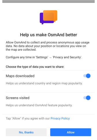 General Settings Analytics Android