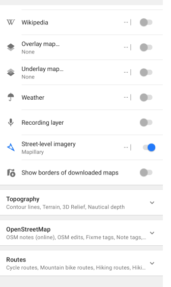 Mapillary plugin Android