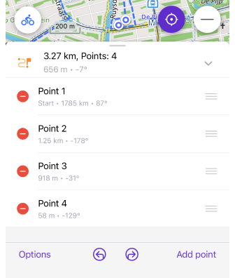 Plan a route ios