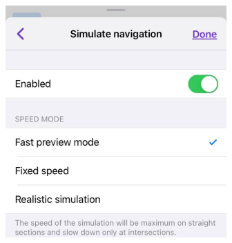 Simulate navigation ios