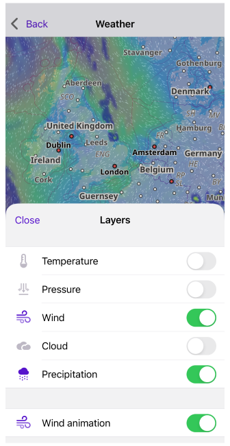 Combine Weather layers on iOS