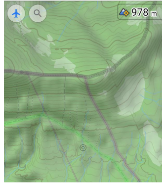 Map center elevation